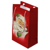 kerstman klein cadeauzakje (Achterkant Gekanteld)