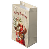  kerstman klein cadeauzakje (Achterkant Gekanteld)