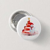 kerstman - kleine Button van 1¼ inch (Voorkant /achterkant)