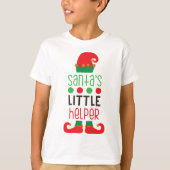 Kerstman Kleine Helper Kerstmis T-shirt (Voorkant)