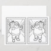 Kerstman kleurplaat voor kinderen (Voorkant / Achterkant)