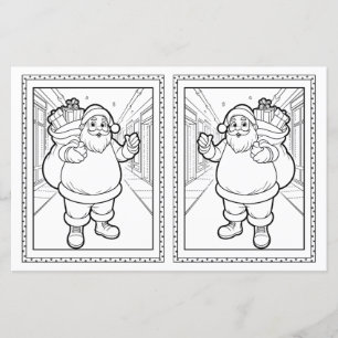 Kerstman kleurplaat voor kinderen