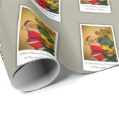 Kerstman klimmen de kerstboom, aangepaste Martini Cadeaupapier (Rol Hoek)