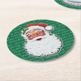 Kerstman Knikkert Schattig Vakantie Schattig Patro Ronde Kartonnen Onderzetter