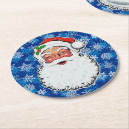 Kerstman Knikkert Schattig Vakantie Schattig Patro Ronde Kartonnen Onderzetter