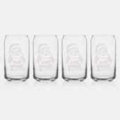 Kerstman Knipoog 🎅 "Prettig Kerstfeest" Blikvorm Glas (Achterkant)