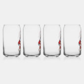 Kerstman Knipoog 🎅 "Prettig Kerstfeest" Blikvorm Glas (Rechts)