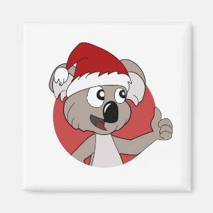 Kerstman Koala beer cartoon Magnet