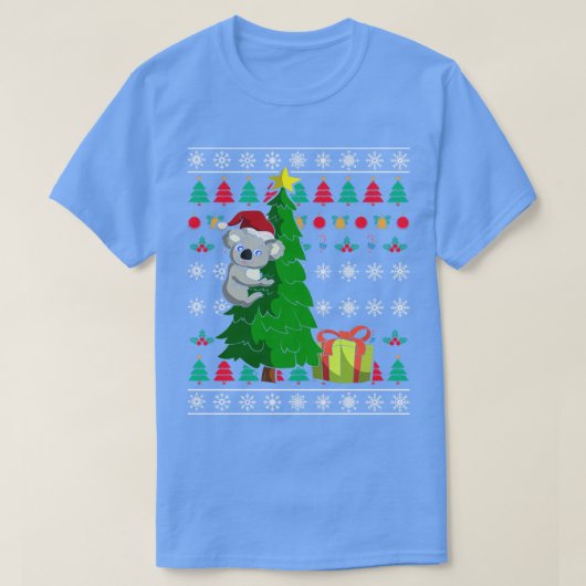 Kerstman Koala Lelijke Kerstmis T-shirt (Design voorkant)