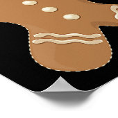 Kerstman Koekje Biscuit Leuk Eten Kerstmis Poster (Hoek)