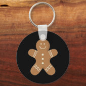 Kerstman Koekje Biscuit Leuk Eten Kerstmis Sleutelhanger (Voorkant)