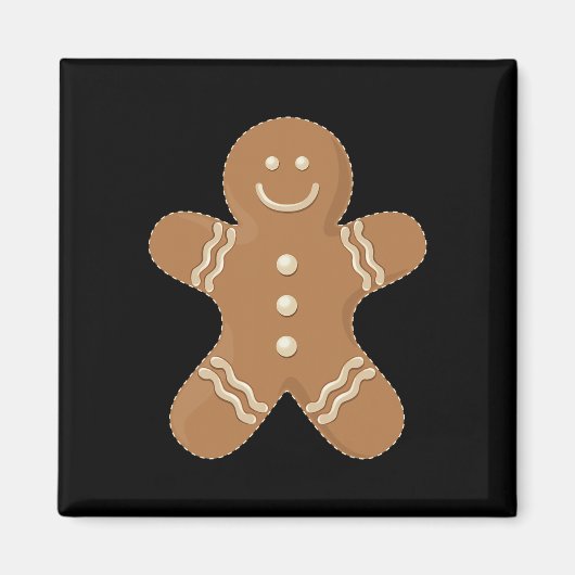 Kerstman Koekje Biscuit Pret Fun Voedsel Kerstmis Magneet (Voorkant)