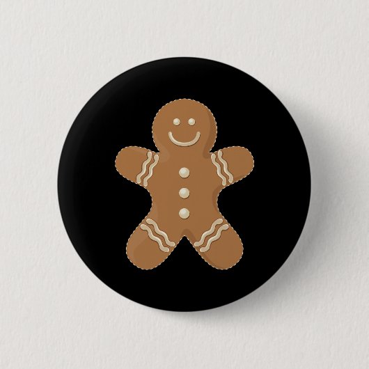 Kerstman Koekje Biscuitie Leuke Voedsel Kerstmis Ronde Button 5,7 Cm (Voorkant)