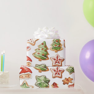 Kerstman Koekjes Cadeaupapier