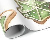 Kerstman Koekjes  Cadeaupapier (Rol Hoek)