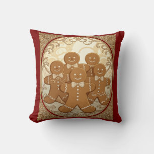 Kerstman Koekjes Kerstmis Art Nouveau  Kussen