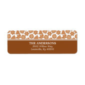Kerstman Koekjes Morsige Kerst Adres Etiket (Voorkant)