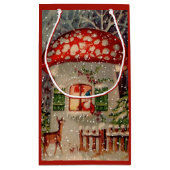 kerstman-koepel in champignonfeestdag klein cadeauzakje (Achterkant)