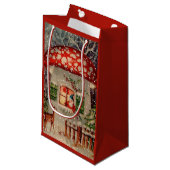 kerstman-koepel in champignonfeestdag klein cadeauzakje (Voorkant Gekanteld)