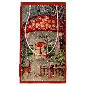 kerstman-koepel in champignonfeestdag klein cadeauzakje (Voorkant)