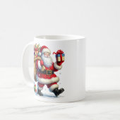 Kerstman koffiemok (Voorkant links)