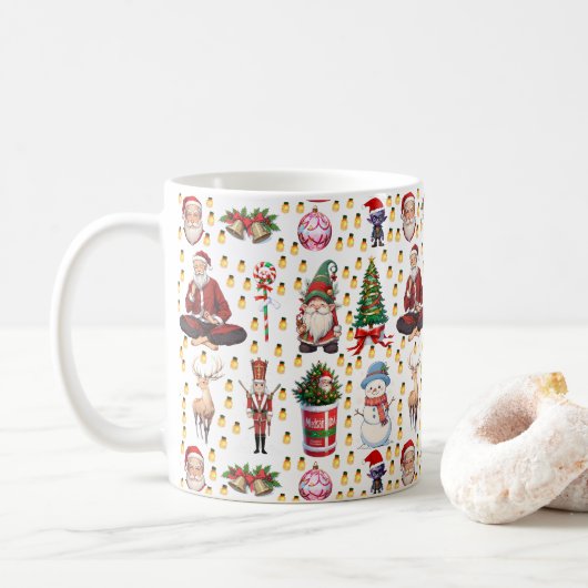 kerstman koffiemok (Met donut)