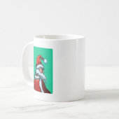 kerstman koffiemok (Voorkant links)