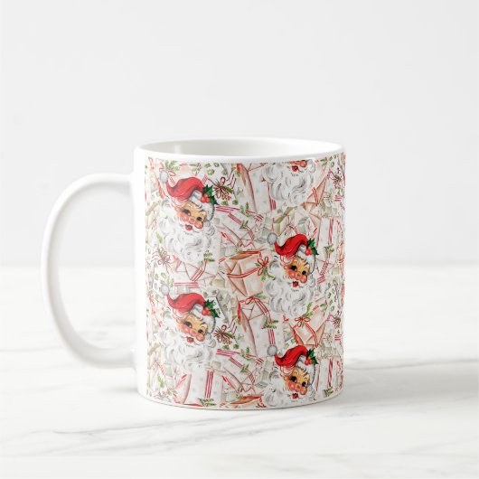 Kerstman koffiemok vintage (Links)