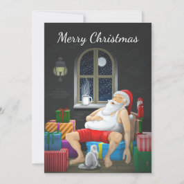 Kerstman Koffietijd Feestdagenkaart