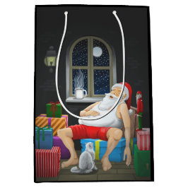 Kerstman Koffietijd Medium Cadeauzakje