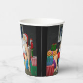Kerstman Koffietijd Papieren Bekers (Rechts)