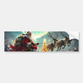 Kerstman komt aan bumpersticker