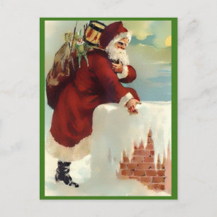 Kerstman komt door de schoorsteen (Nice Copy) Feestdagenkaart