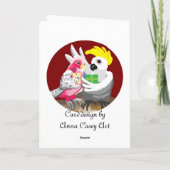 Kerstman komt eraan - Australische kerstkaart Feestdagen Kaart (Achterkant)