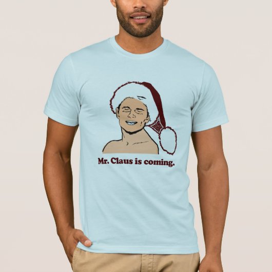 Kerstman komt eraan t-shirt (Voorkant)
