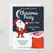 Kerstman komt kerstmarkt bezoeken kaart (Voorkant)