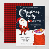 Kerstman komt kerstmarkt bezoeken kaart (Voorkant / Achterkant)