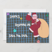 Kerstman komt langs save the date (Voorkant)