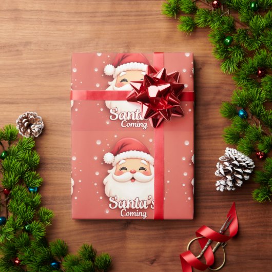 Kerstman komt leuke kerstcadeauverpakkings papier (Feestdagen Geschenken)