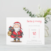 Kerstman komt met cadeaus Aardige kerstman met ges Kaart (Staand voorkant)