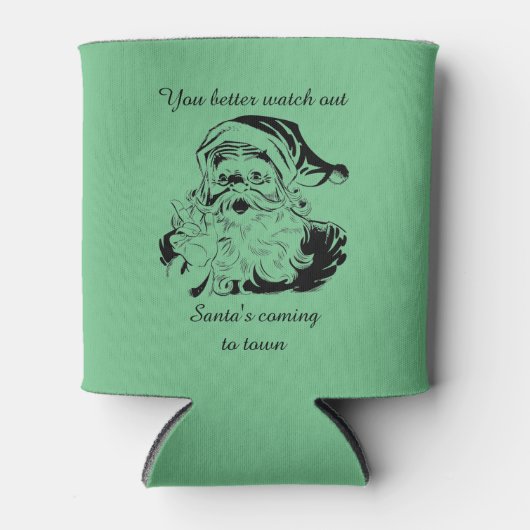  kerstman komt naar de stad blikjeskoeler (Voorkant)