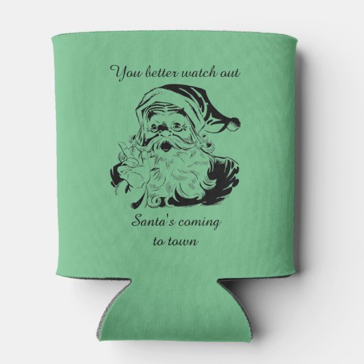  kerstman komt naar de stad blikjeskoeler (Achterkant)