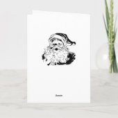  kerstman komt naar de stad feestdagen kaart (Achterkant)