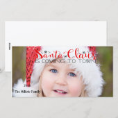Kerstman komt naar de stad Foto Kerstkaart (Voorkant / Achterkant)