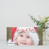 Kerstman komt naar de stad Foto Kerstkaart (Staand voorkant)