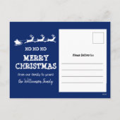 Kerstman komt naar de stad Foto Kerstmis Feestdagenkaart (Achterkant)