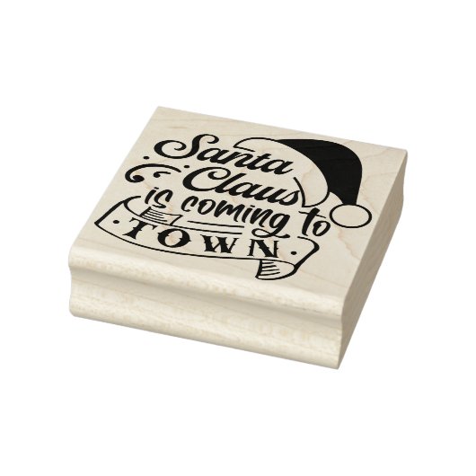Kerstman Komt Naar De Stad Kerstmis Stempel (Stempel)