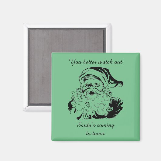  kerstman komt naar de stad magneet (Voorkant / Achterkant)