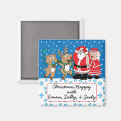 kerstman komt naar de stad magneet (Voorkant / Achterkant)