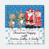 kerstman komt naar de stad magneet (Voorkant)